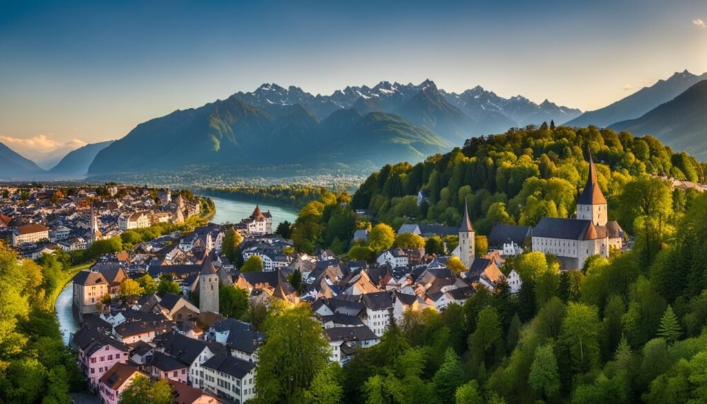 Vaduz i Liechtenstein