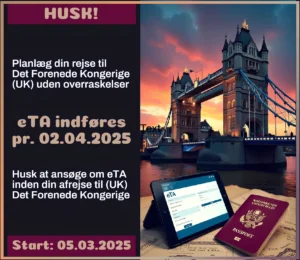 eTA for travelers to UK from 02.04.2025